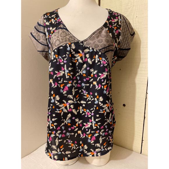Collective Concepts Women's Size Large‎ Blouse Shirt Print Casual - Picture 1 of 8